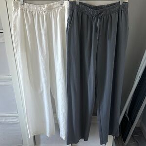Women’s White and Gray linen Pants